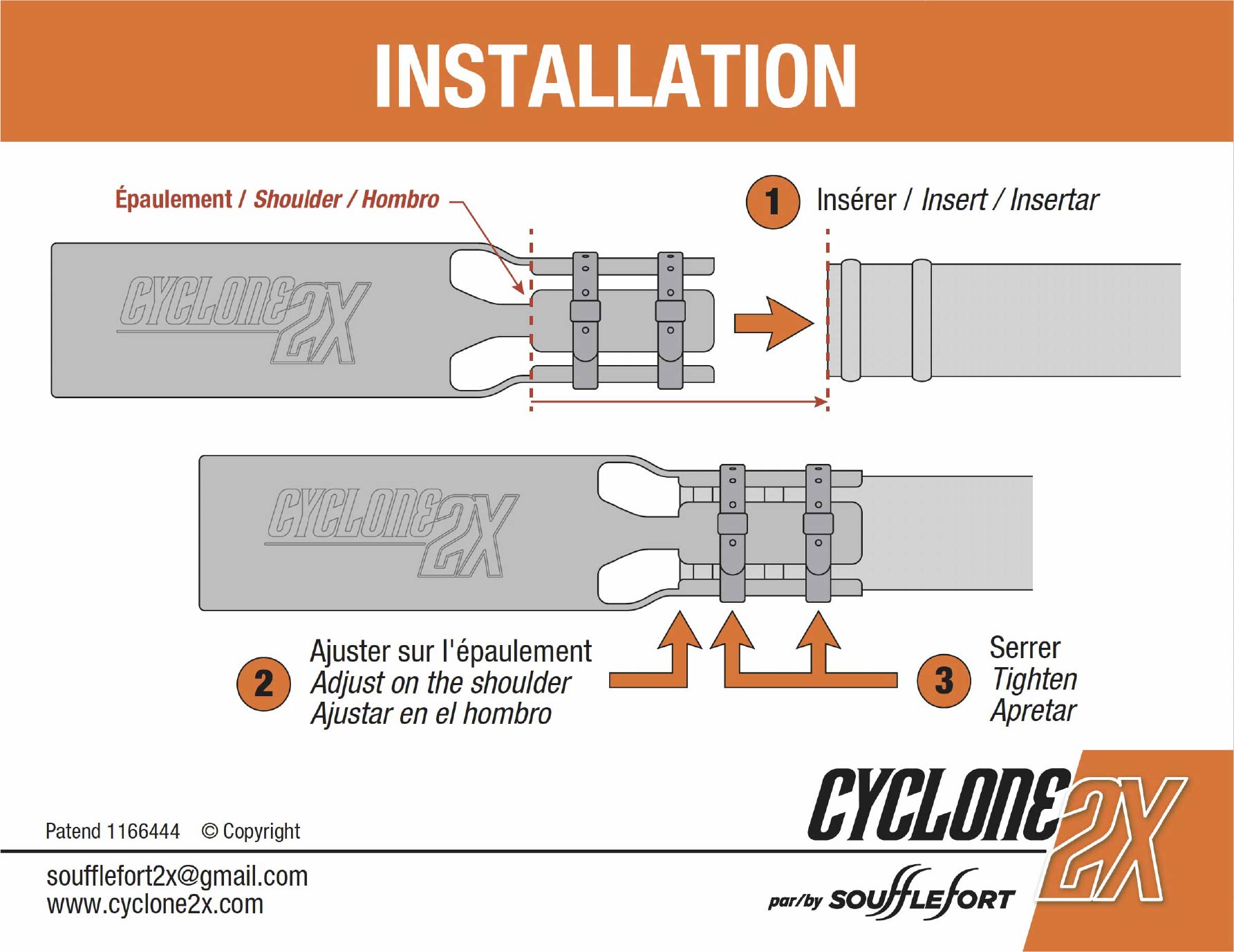 Instructions pour l'installation du Cyclone2X